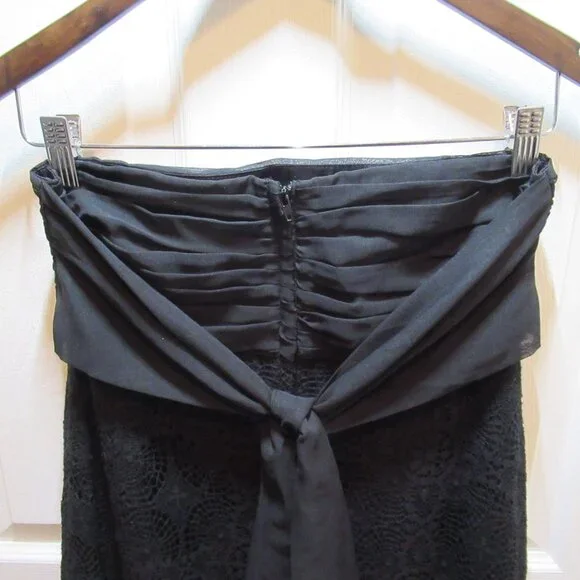 Blacklist Lip Service Lace Crochet Maxi Skirt, Ruffles Witchy Goth Rare Black - Picture 13 of 17